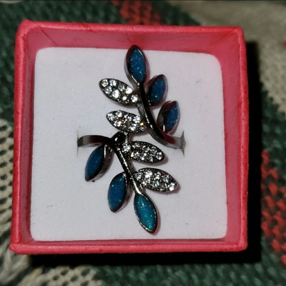 Silver Plated Sapphire CZ Ring
